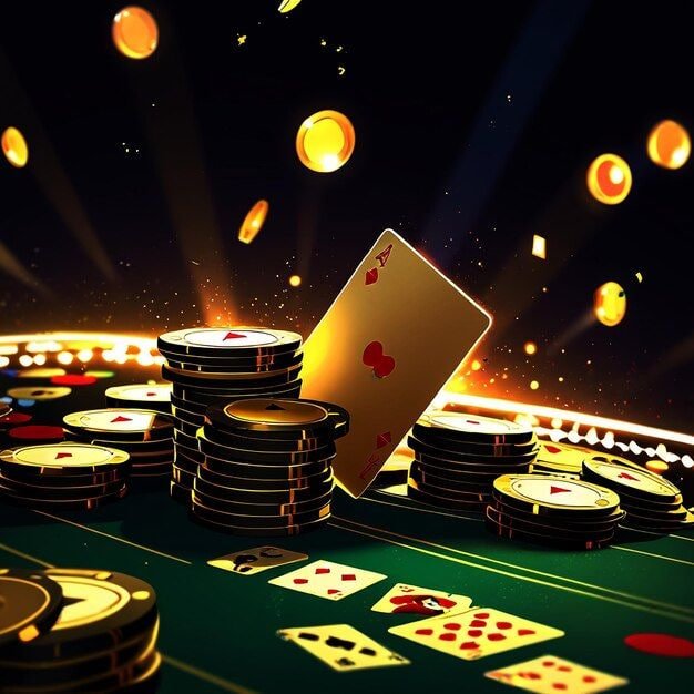 Permainan meja kasino yang penuh strategi seperti blackjack dan poker